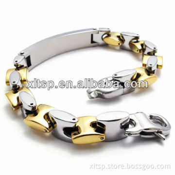 T2556 Titanium Steel Gold Plated Chunky Bracelet